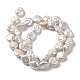 Fili di perle di keshi di perle barocche naturali PEAR-E016-007-2