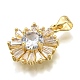 Латунные микро проложить кубического циркония подвески KK-K401-34G-01-2