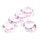 透明樹脂指輪  ABカラーメッキ  ミスティローズ  usサイズ6 3/4(17.1mm) RJEW-T013-001-E03-1