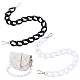 CHGCRAFT 2Pcs 2Colors 21.26Inch Resin Purse Chain Handles Acrylic Resin Bag Strap Chain Accessories Replacement Chain Strap with Alloy Swivel Clasps for Shoulder Bag Handbag Purse FIND-CA0005-05-1