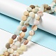 Frosted Natural Flower Amazonite Beads Strands G-P489-04-2