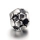 Perles européennes de football / ballon de footbal en alliage émail avec grand trou MPDL-L013-02B-1