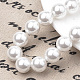Hebras de perlas de imitación de plástico ecológico MACR-S285-3mm-04-3