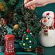 Crochet Christmas Tree Hanging Pendant Decorations HJEW-WH0007-14-3
