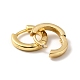 Rack Plating Brass Huggie Hoop Earrings EJEW-K093-01A-3