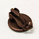 Brass Clip-on Earring Settings KK-I007-R-NF-3