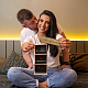 Caja de recuerdos rectangular de madera para prueba de embarazo con tapa deslizante CON-WH0102-005-6