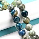 Azzurrite blu naturale in fili di perle di calcite G-NH0003-F01-03-2