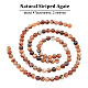 OLYCRAFT 94pcs 8mm Natural Agate Beads Striped Agate Bead Strands Banded Agate Gemstone Bead Round Spacer Loose Beads Natural Stone Bead for Bracelet Necklace Earrings Jewelry Making - Hole 1mm G-OC0003-56B-02-4