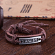 Bracelets de cordon en cuir à la mode unisexe BJEW-BB15515-A-10