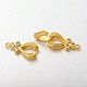 Brass Micro Pave Cubic Zirconia Fold Over Clasps ZIRC-F013-01G-FF-4