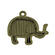 Tibetan Style Alloy Elephant Pendants TIBEP-21529-AB-FF-2