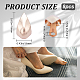 GORGECRAFT 4 Pairs Metal Shoes Pointed Protector Light Gold Women Shoe Toe Head Round Hollow High Heel Tip Pointed Cap Cover Shoe Decoration Charms for High Heel Shoes Protection Repair FIND-GF0003-84-2