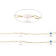 Handgefertigte Perlenkette aus Messing CHC-G011-18G-1