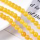Natural Dyed Yellow Jade Gemstone Bead Strands G-R271-6mm-Y07-4