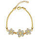 Golden Plated Brass Cubic Zirconia Jewelry Sets SJEW-BB00452-01-5