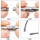 UNICRAFTALE 5PCS Stainless Steel Magnetic Screw Clasps Column Magnetic Closure Magnet Buckle Tube Leather Cord End Caps with Locking Mechanism for Bracelet Jewelry Making 18x4.5mm Hole 2mm STAS-UN0002-31P-5