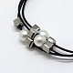 Bracelets de multi-brins en cuir X-BJEW-A097-05-2