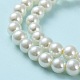 Backen gemalt pearlized Glasperlen runden Perle Stränge HY-Q330-8mm-02-4