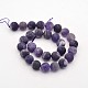 Frosted Round Natural Amethyst Beads Strands G-E302-115-14mm-2