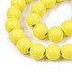 Spray Painted Natural Wood Beads Strands WOOD-S053-56F-3