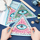 HOBBIESAY 3 Colors Sequin Bling Eye Patches 203-204mm Triangle Eye Iron on Patch Cartoon Motif Applique Embroidery Garment Accessory DIY Sewing Accessories for Hoodies T-Shirt Jeans Jackets DIY-HY0001-06-3