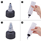 Benecreat 12 confezione flaconi di erogazione in plastica da 4 once con tappo a rotazione nero DIY-BC0009-09-2