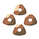 手作り樹脂粘土ペンダント  三角形  コーヒー  30~30.5x34~35x2~3mm  穴：1.6mm CLAY-N010-041-1