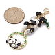 Decoraciones colgantes de esmalte de aleación de panda HJEW-JM01275-03-2