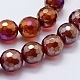 Electroplated Natural Gemstone Beads Strands G-G749-M-10mm-4