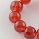 Spray Painted Transparent Glass Beads Strands DGLA-R024-6mm-03-1