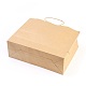 純色クラフト紙袋  ハンドル付き  ギフトバッグ  ショッピングバッグ  茶色の紙袋  長方形  バリーウッド  25x32x11cm AJEW-G019-10A-3