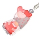 Valentine's Day Acrylic Pendant Necklace with Zinc Alloy Chains NJEW-D049-01C-P-2