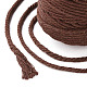 工芸品の編み物用の綿糸  サドルブラウン  3mm  約109.36ヤード（100m）/ロール KNIT-PW0001-01-13-3