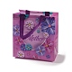 Bolsas de regalo plegables reutilizables no tejidas con estampado de flores con tema del día de la madre con asa ABAG-F009-C02-1