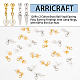arricraft 120 Pcs Brass Ball Studs with Jump Rings FIND-AR0001-61-4
