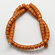 Imitation Amber Resin Column Bead Strands for Buddhist Jewelry Makings RESI-E006-05A-2