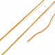400mの平らな弾性クリスタルストリング  弾性ビーズ糸  ストレッチブレスレット作り用  オレンジ  0.2mm  1 mm幅  約446.81ヤード（400m）/ロール NWIR-F011-03G-3