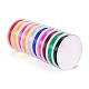 Multicolor 0.8mm Elastic Stretch Polyester Threads Jewelry Bracelet String Cord EW-PH0001-0.8mm-05-6