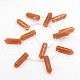 Natural Red Aventurine Pointed Pendant Beads Strands G-G625-13-2