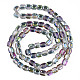 Electroplate Transparent Glass Beads Strands EGLA-N002-32-C10-2