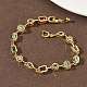 Messing Micro Pave bunte Zirkonia Gliederkettenarmbänder&nbsp;BJEW-G764-04G-3