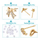 Fashewelry 12 шт. 6 стильные латунные серьги-гвоздики с микропаве из кубического циркония KK-FW0001-10-4