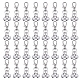 UNICRAFTALE 32Pcs 304 Stainless Steel Bell Charm Decorations with Alloy Swivel Lobster Claw Clasps Swivel Snap Hook Copper Safety Bell Necklace Charm Pet Pendant Stainless Steel Color Bell 13x10mm HJEW-PH01559-1