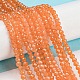 Cuisson des brins de perles de verre transparentes peintes DGLA-A034-J3mm-B03-2