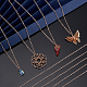 Pandahall 40 paquetes de cadenas de collar de latón de oro rosa collar de cadena de cable de enlace de 23 pulgadas con cierres de langosta a granel para la fabricación de joyas de collar MAK-PH0004-25RG-6
