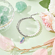 48 pièces 12 couleurs pendentifs en cristal de quartz naturel galvanisé et teint PALLOY-AB00093-5