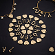 BENECREAT 2 Sets 2 Style 18K Gold Plated Alloy Letters Pendants FIND-BC0002-71-4