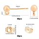 CREATCABIN 50Pcs Brass Stud Earring Findings KK-CN0001-44-2