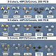 Superfindings 875 Uds. 3 tapas de abalorios de hierro de múltiples pétalos de estilo tibetano IFIN-FH0001-60-5
